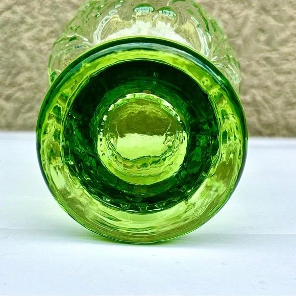 Anthropologie Retired GREEN HELIANTHUS Glasses - Set of 7 - Picture 6 of 7